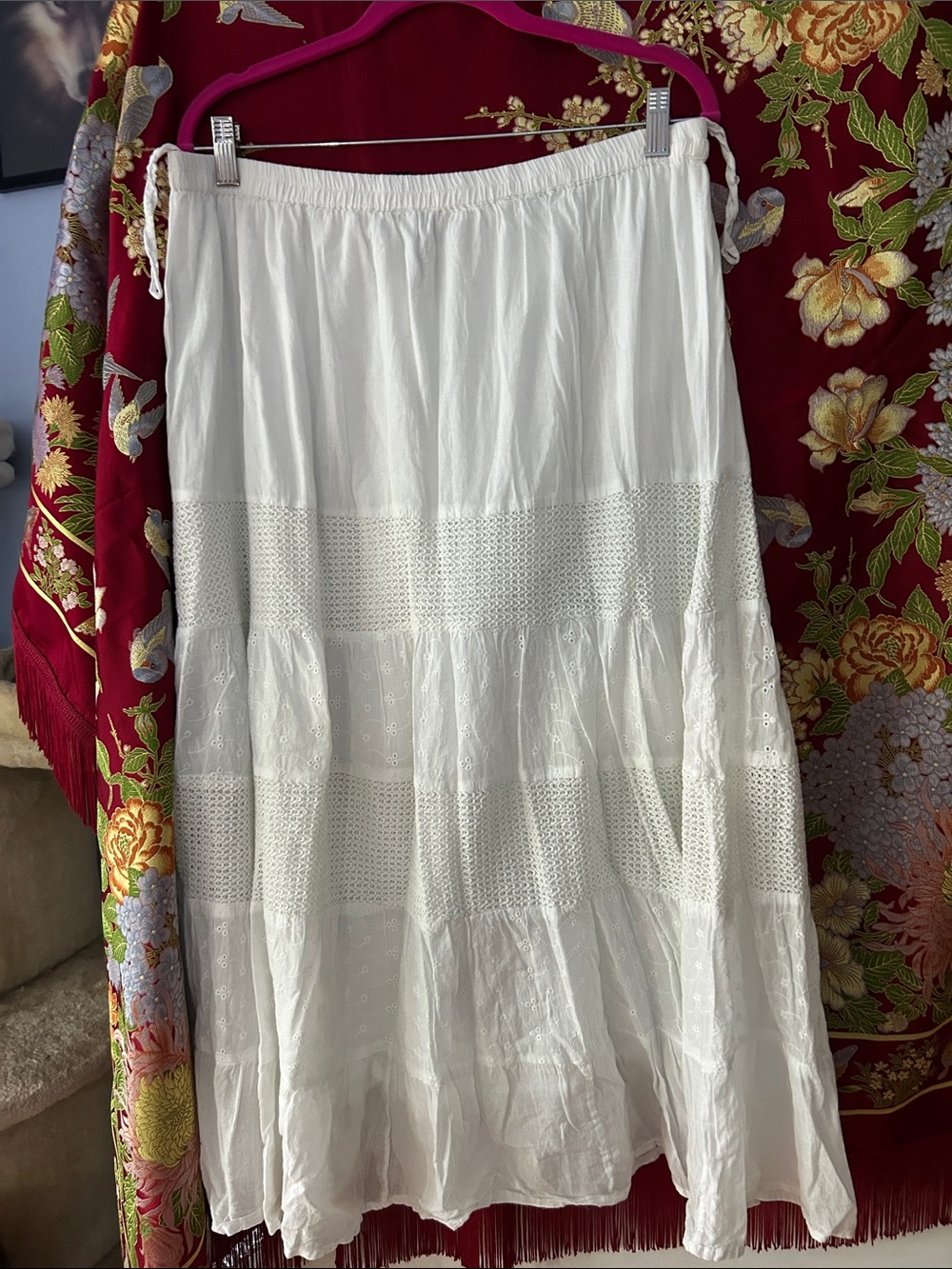 White cotton summer skirt